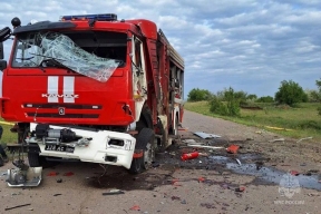 В результате удара дрона ВСУ в ДНР пострадали четверо пожарных