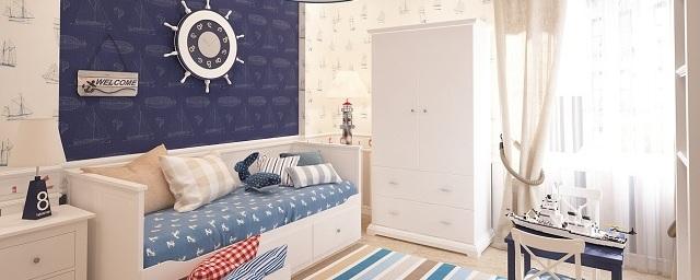 Дизайн интерьера детской комнаты в морском стиле