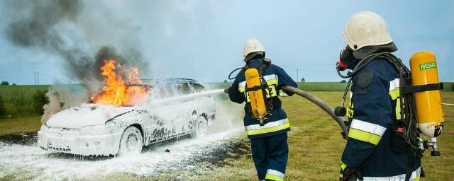 В Ульяновской области ночью сгорел автомобиль