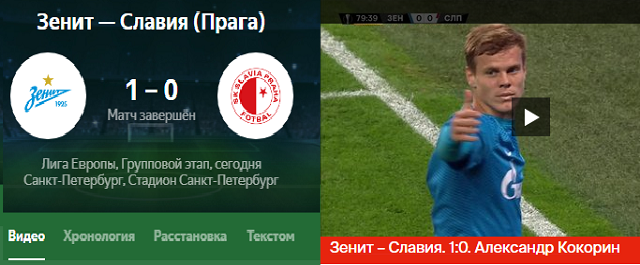 Александр Кокорин принес победу своей команде: «Зенит»-«Славия» - 1:0