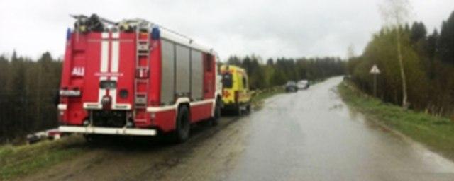 В Пермском крае при падении автобуса в кювет погиб один человек