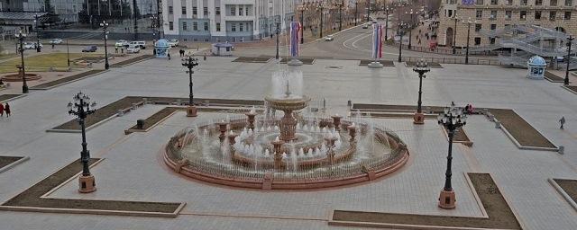 В Хабаровске 29 апреля запустят фонтаны на площади Ленина