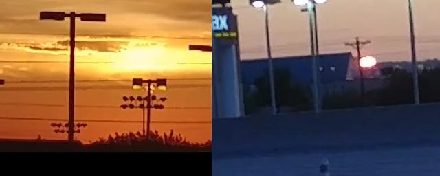 В небе над Техасом заметили два светила