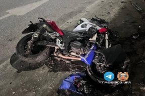 В Уфе 17-летний подросток без прав устроил ДТП на мотоцикле