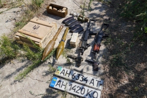 В Авдеевке обнаружили схроны с иностранным оружием и боеприпасами