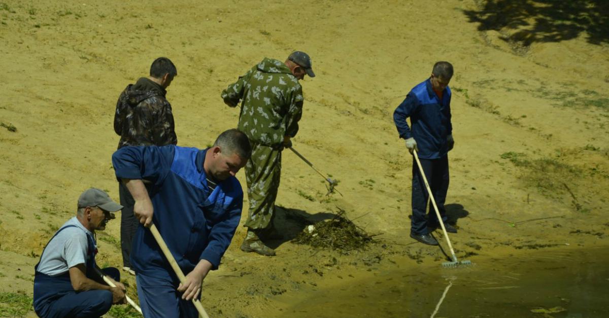В Саранске очистили от мусора береговую линию одного из водоемов
