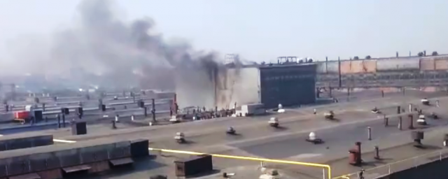 В Барнауле второй раз за месяц горел шинный завод