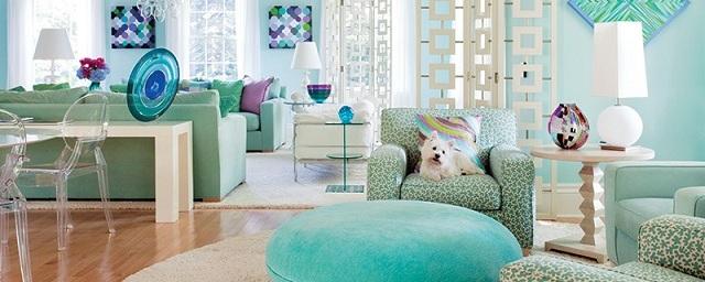 Бирюзовый цвет в дизайне интерьера дома