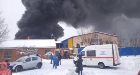 В подмосковном Егорьевске произошел крупный пожар на складе