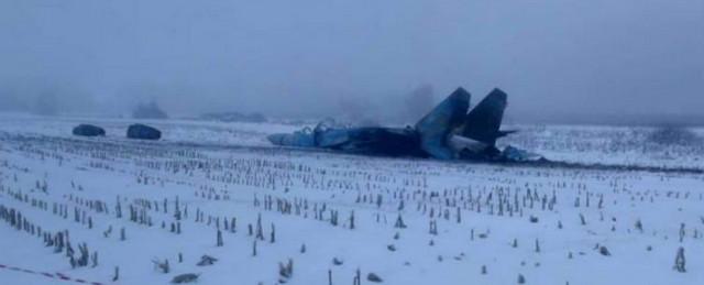 В Сети появились первые снимки разбившегося на Украине Су-27