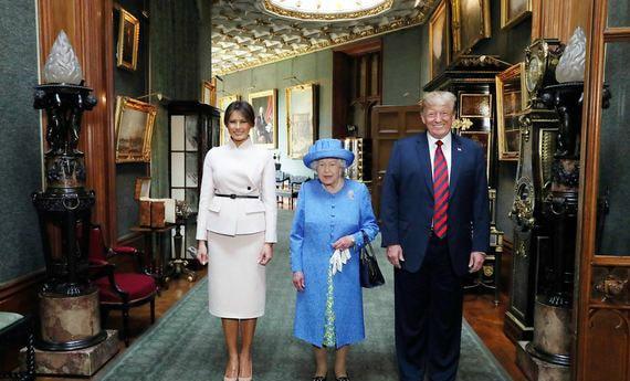 Дональд Трамп с супругой встретились с королевой Елизаветой II