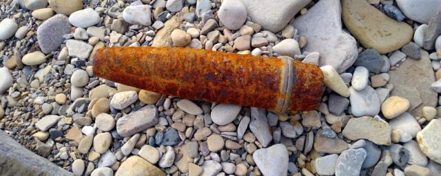 Житель Владивостока обнаружил на пляже ржавый артиллерийский снаряд