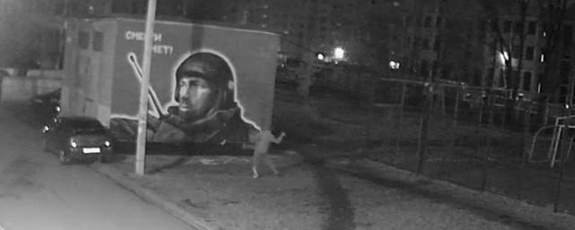 В Петербурге неизвестный облил краской граффити-портрет Моторолы