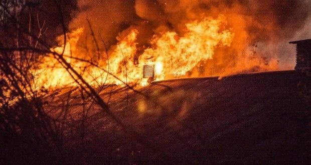 В Симферополе на птицефабрике «Южная» произошел пожар