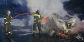В Калужской области отец и дочь заживо сгорели в автомобиле