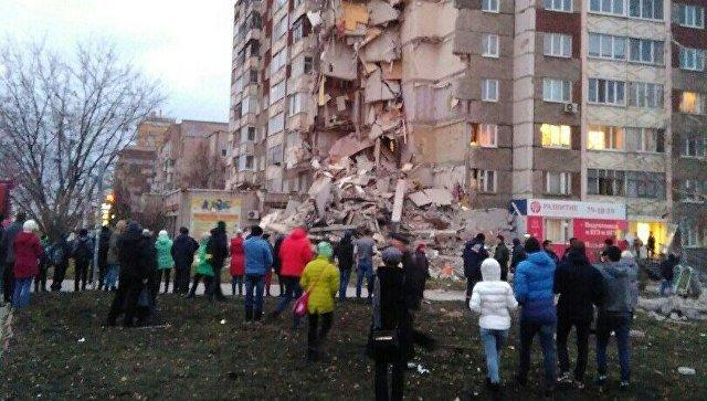 В Ижевске из-за обрушения дома полностью разрушены восемь квартир