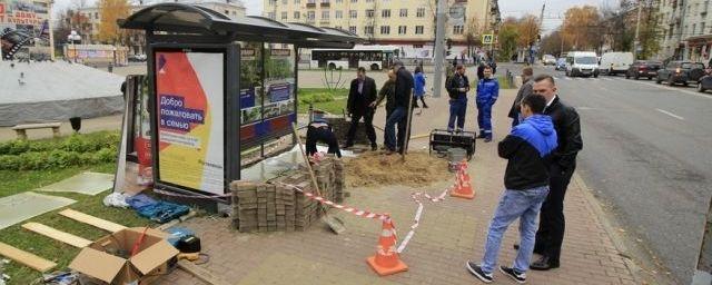 Во Владимире возвели первую автобусную остановку с подогревом