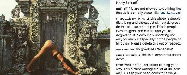 На Бали запретят делать фотографии в купальниках на фоне храмов