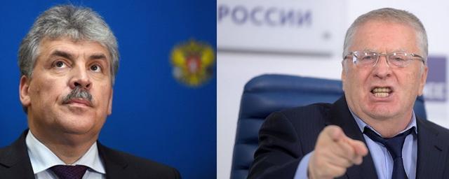 Жириновского и Грудинина чаще показывают по ТВ, чем Путина