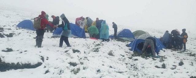 Детский палаточный лагерь на Украине эвакуировали из-за снегопада