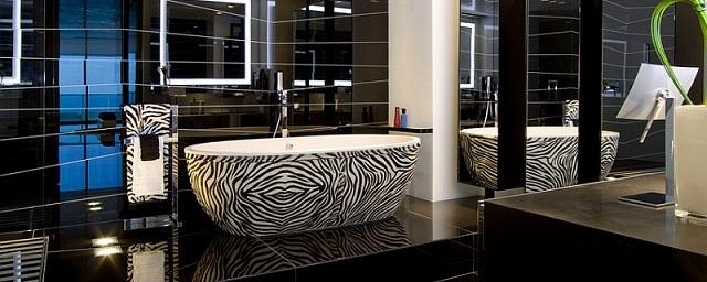 Дизайн интерьера ванной в черном цвете