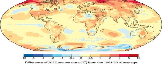 Ученые: 2017 год вошел в тройку самых жарких в истории
