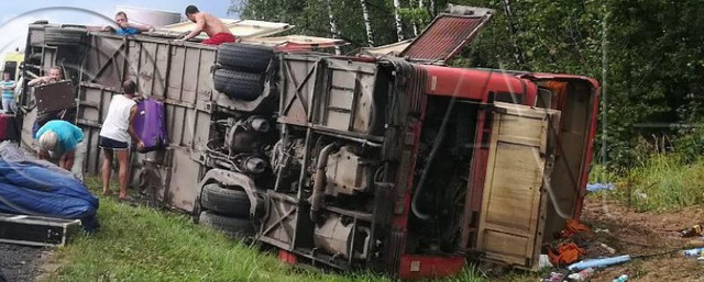 В Домодедовском районе 16 человек пострадали в ДТП с автобусом