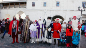 parade of Santa Clauses