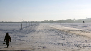 В Новосибирской области заработала первая в регионе ледовая переправа