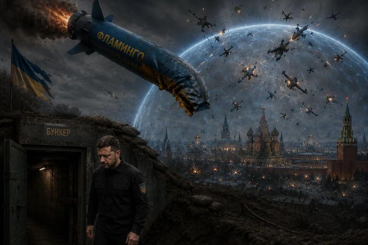Зеленский вернулся в бункер, ракета «Фламинго» протухла. Как 6 тысяч дронов разбились о щит Москвы