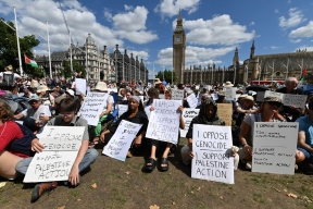 474 человека было задержано в Лондоне за митинг в поддержку Палестины