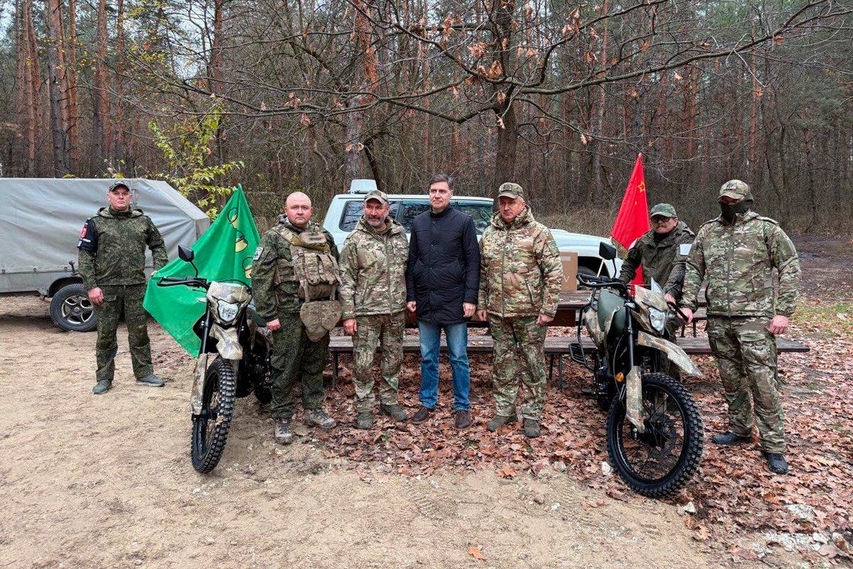 Глава г.о. Котельники Михаил Соболев доставил в ЛНР мотоциклы и иную технику для участников СВО