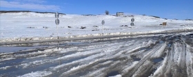 На Чукотке закрыли ледовую переправу через Анадырский лиман