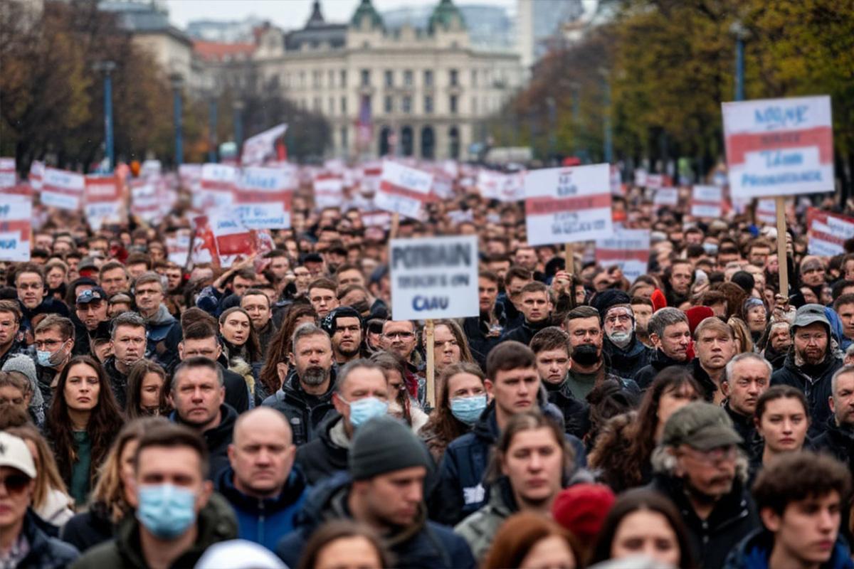 В Братиславе около пяти тысяч человек вышли на протесты против премьера