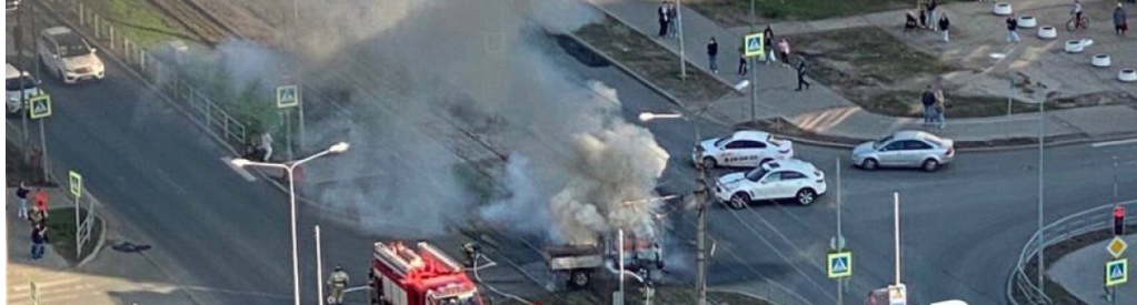 В Самаре на Ташкентской вспыхнул УАЗ