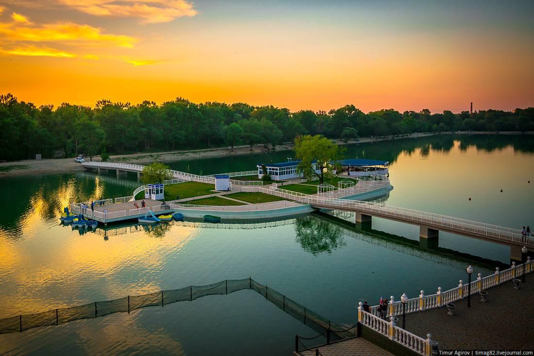 В парке Черкесска «Зелёный остров» началась очистка и восстановление прудов