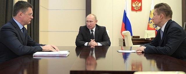 Путин обсудил работу с Украиной в сфере энергетики с Новаком и Миллером
