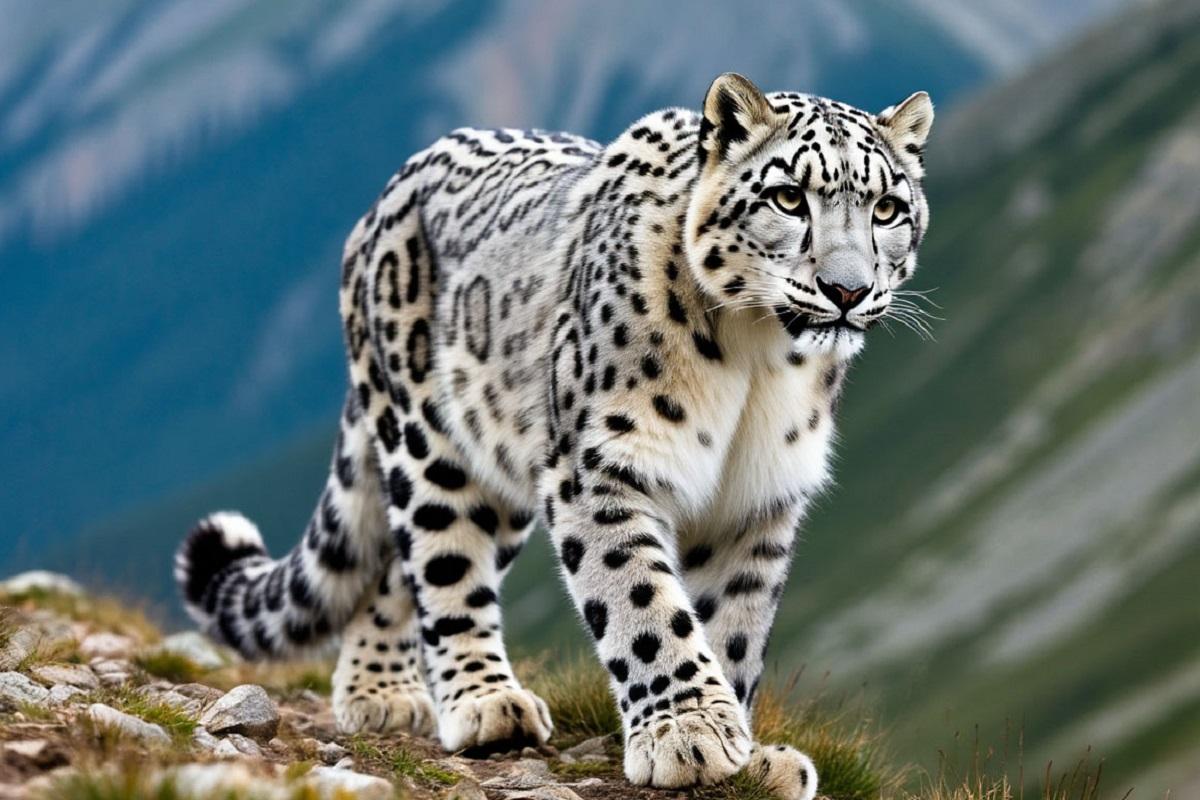 В Китае снежный барс напал на человека