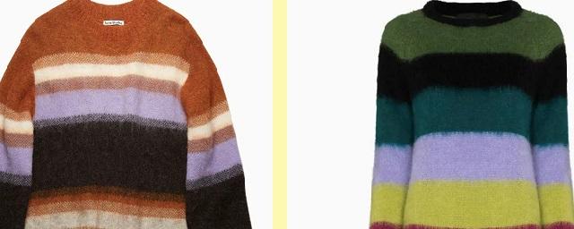 Теплые полосатые свитера возвращаются в моду