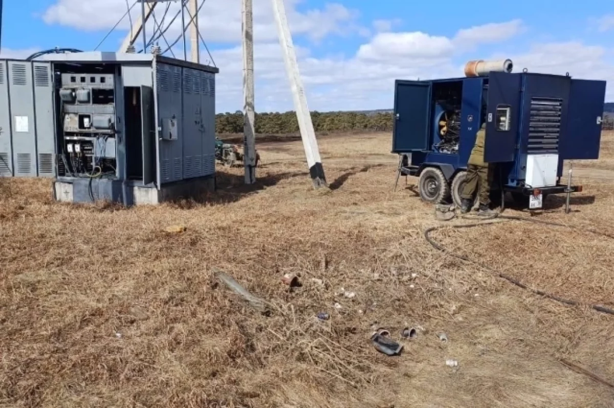 Губернатор Кобзев доложил о восстановления электричества после крушения Ту-22М3