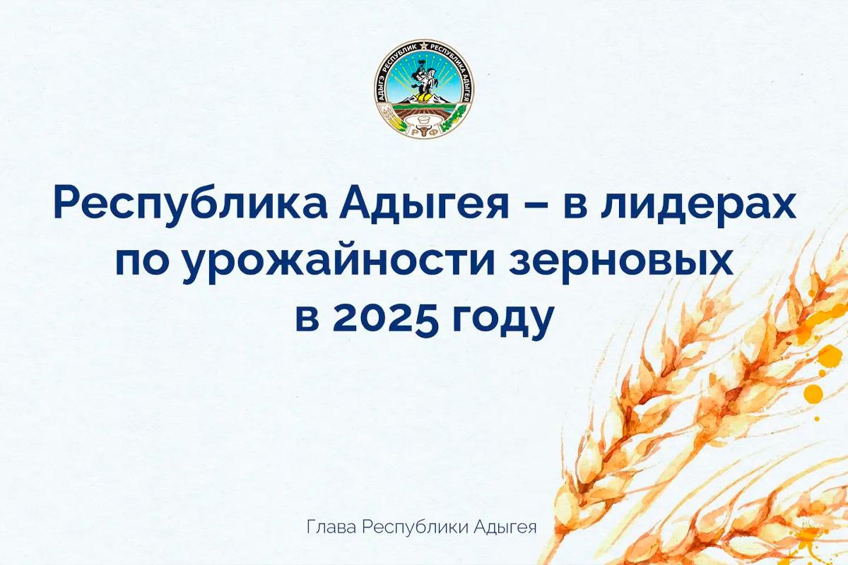 Мурат Кумпилов: Адыгея заняла второе место в России по урожайности зерновых в 2025 году