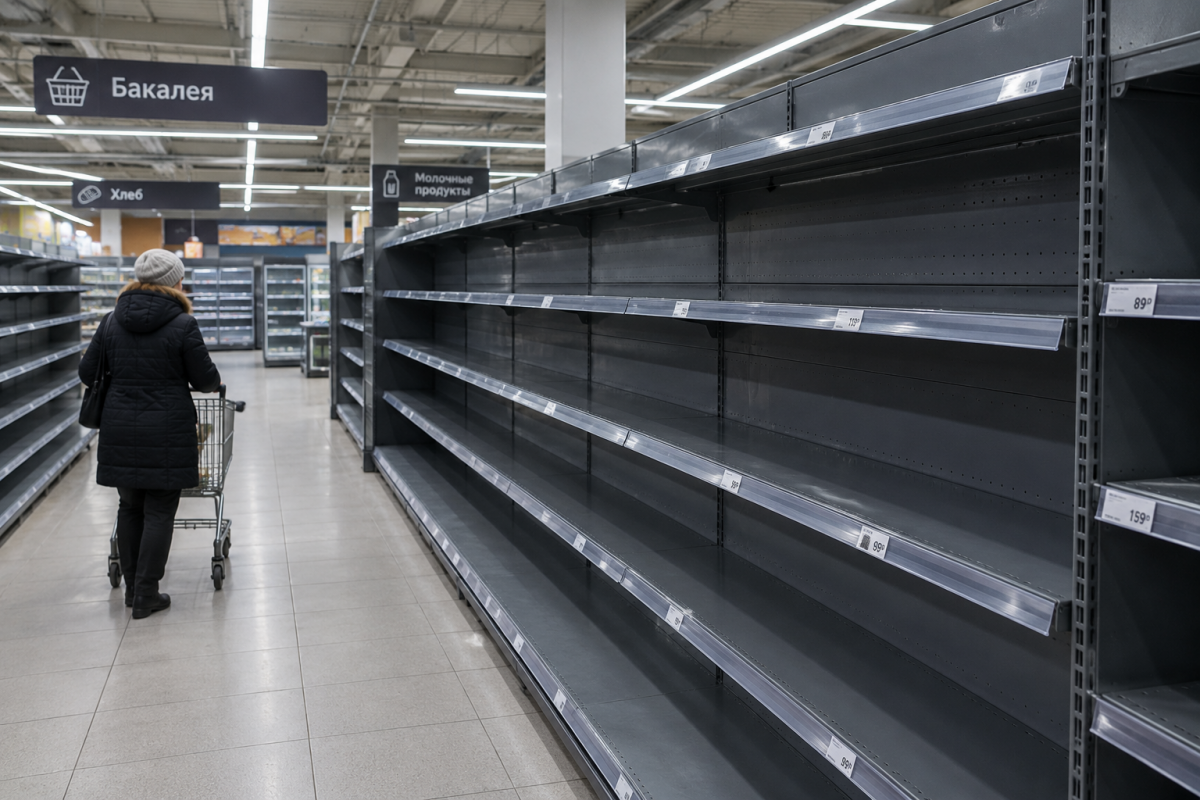 «Пустые полки»: жители Киева и Одессы скупают продукты на фоне проблем со снабжением
