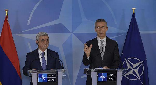 Президент Армении прибыл в Брюссель для встречи с генсеком НАТО