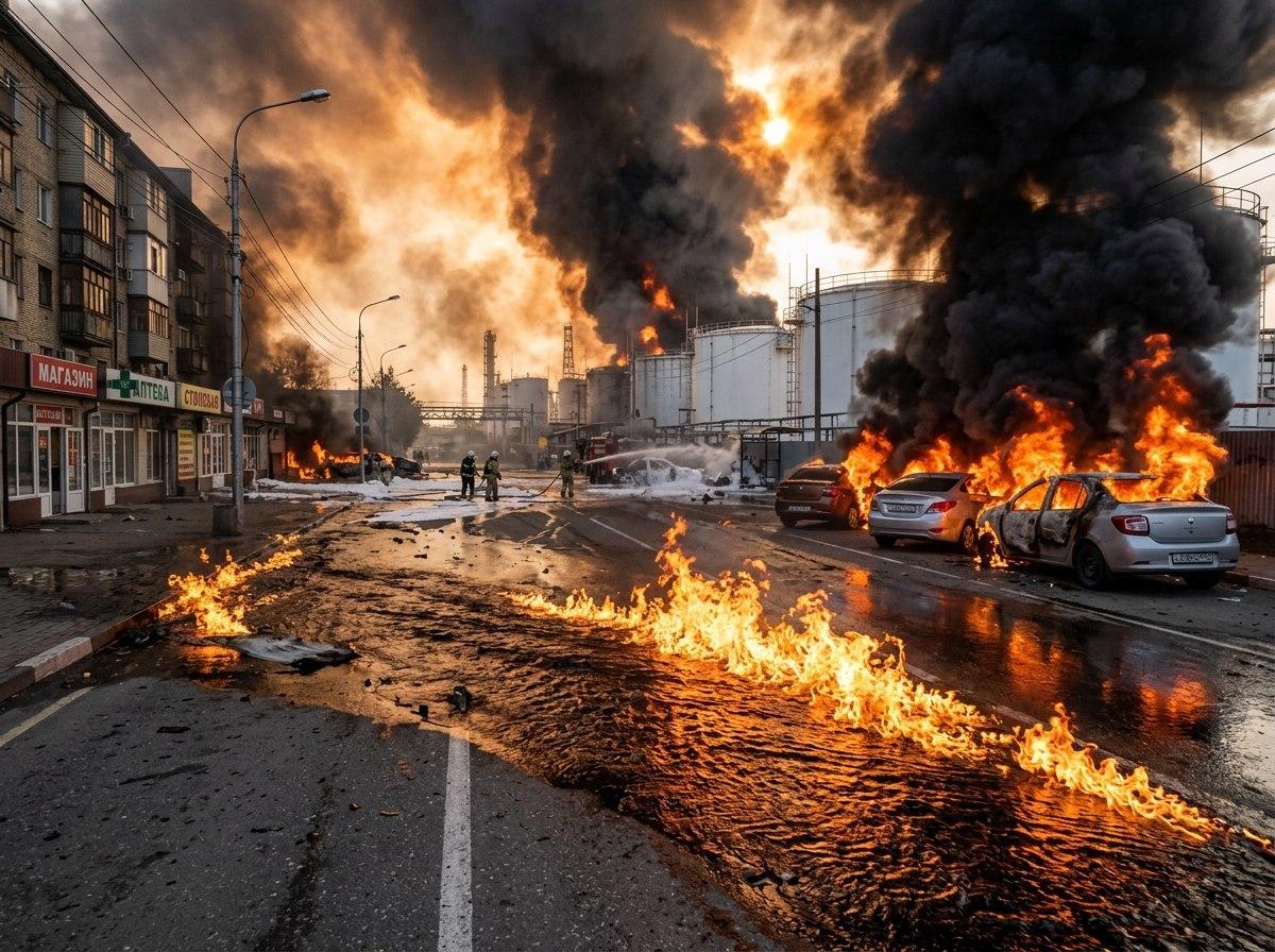 Горящая нефть хлынула на улицы. Атака за атакой. Что происходит в Туапсе?
