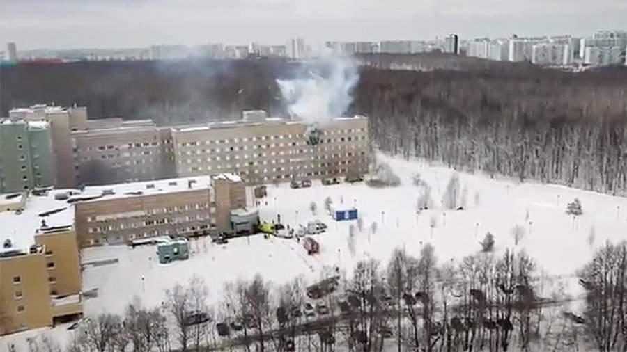 В Москве в Центральной клинической больнице РАН произошел пожар