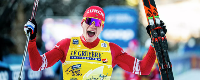 Большунов взял золото в индивидуальной лыжной гонке на этапе КМ