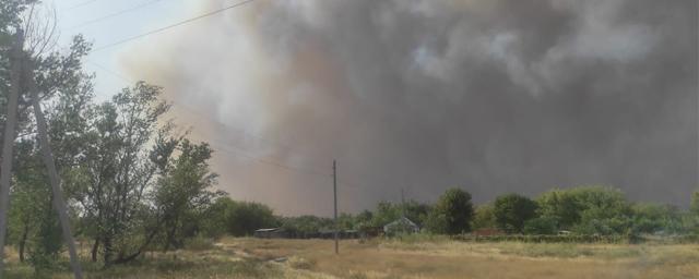В Усть-Донском районе Ростовской области лесной пожар перекинулся на жилые дома