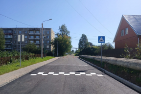 В деревне Нестерово Рузского муниципального округа завершили ремонт дорог к лицею и к местному кладбищу