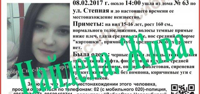 В Новосибирске вернули домой пропавшую 14-летнюю школьницу