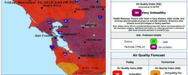 Загрязнение воздуха Калифорнии достигло высочайшего уровня
